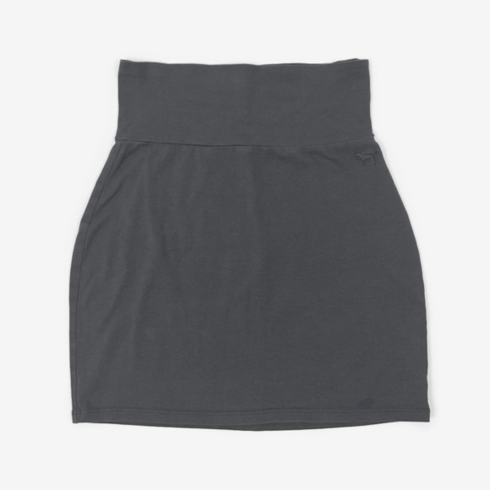 PINK Victoria's Secret Mini Skirt‎ Size XS Gray Cotton Blend Casual Minimalist